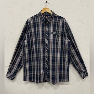 Vintage Dickies Pearl Snap Plaid Shirt, Size XL